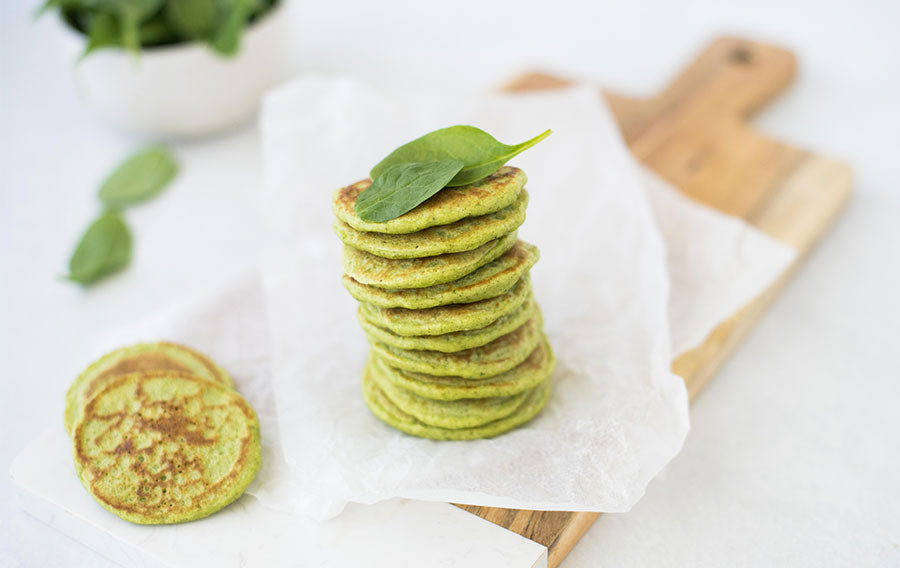 Blender Green Spinach Pikelets